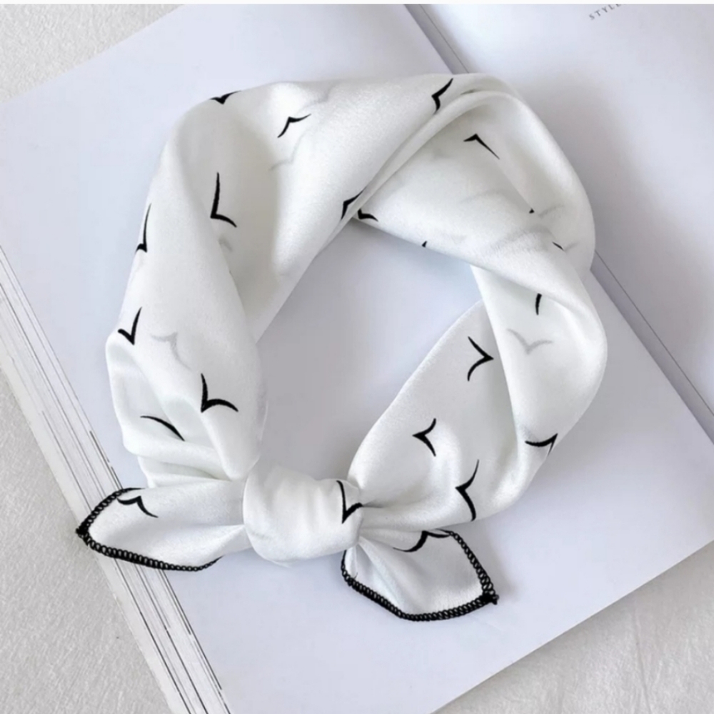 Silky Scarf For Head Bag Neck Hair Ponytail Wrist 18inx18in